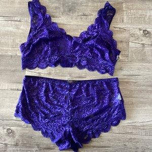 Size 18W lingerie casual lace set